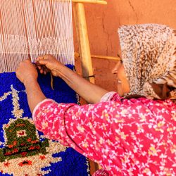Berber Carpet Weaver eco activity walking with nomads
